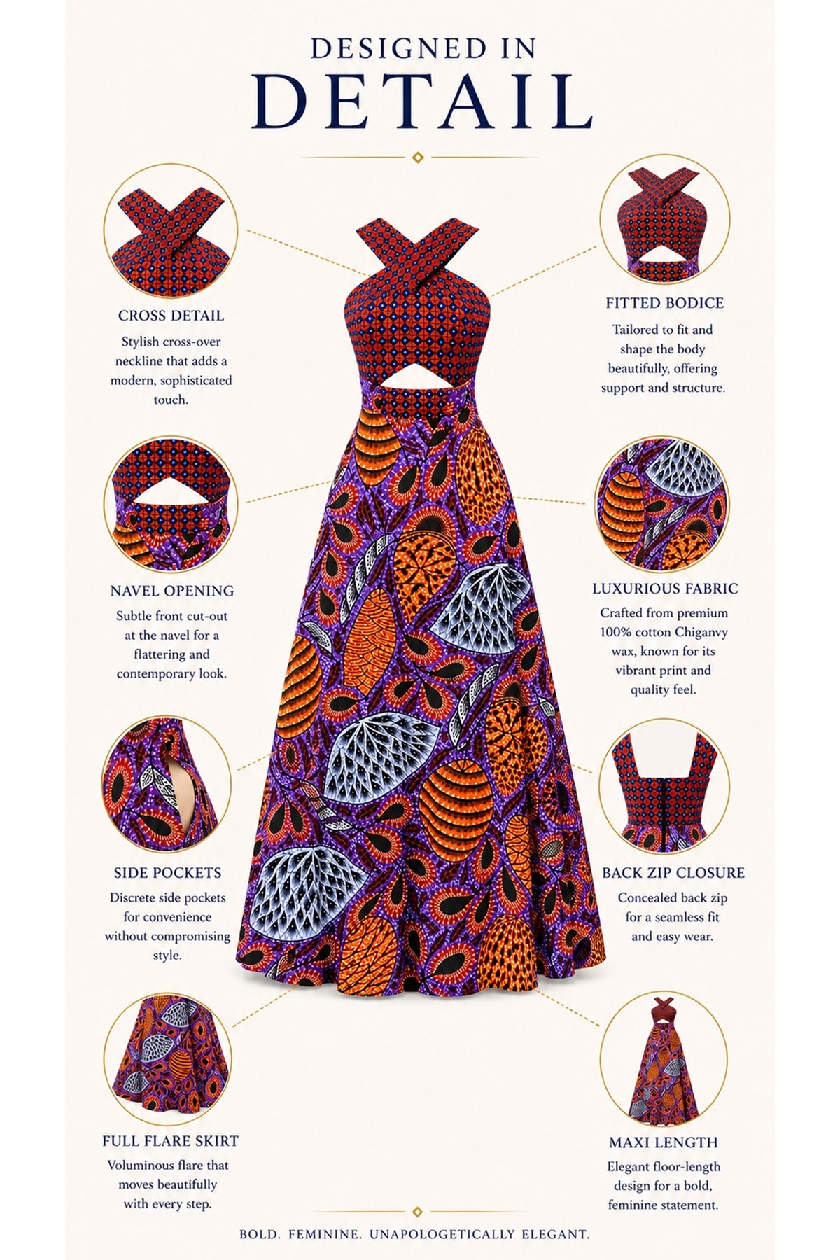 DEMI ANKARA MAXI DRESS
