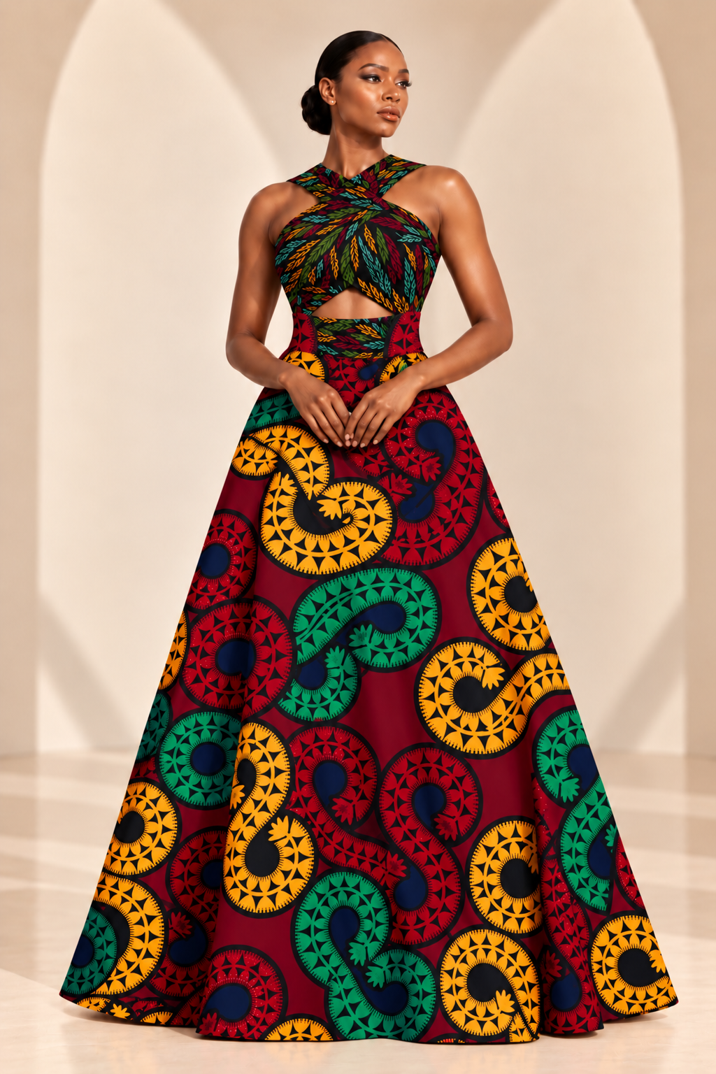 DEMI ANKARA MAXI DRESS