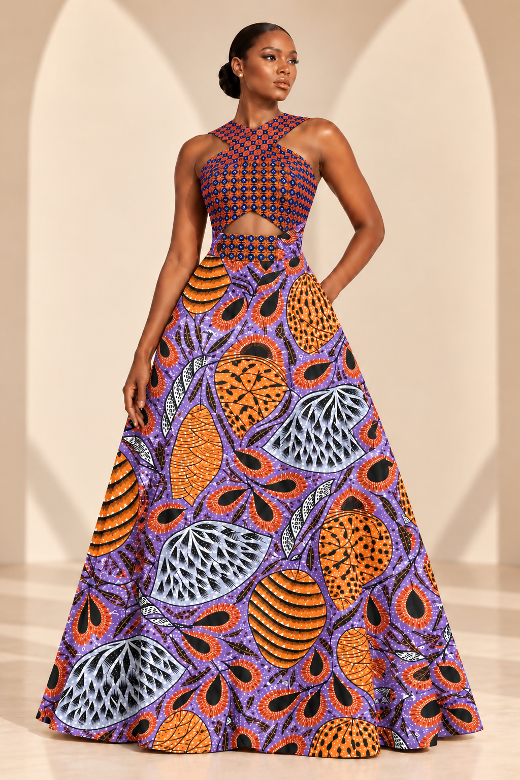 DEMI ANKARA MAXI DRESS