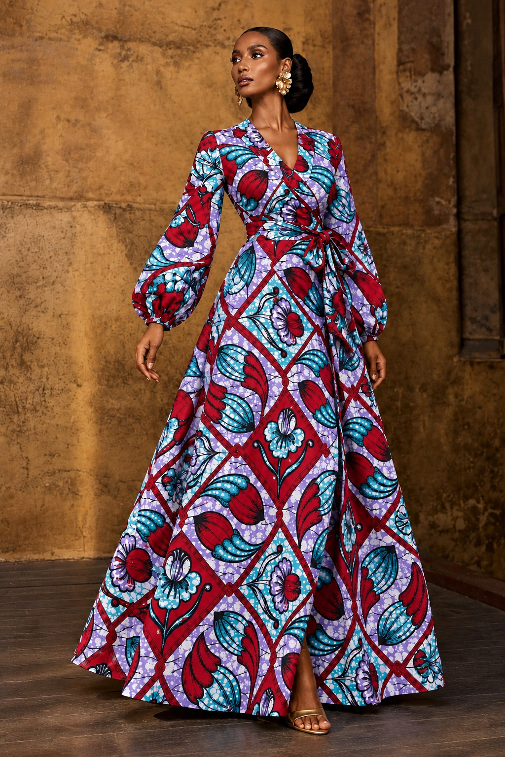 UGO WRAP MAXI DRESS