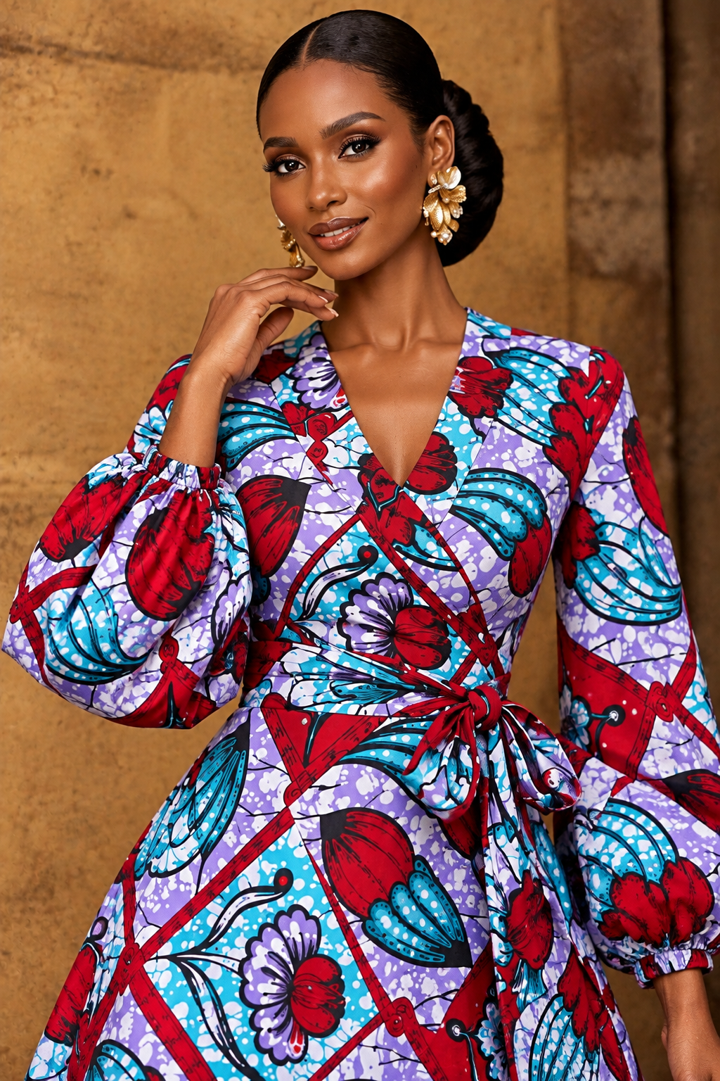 UGO WRAP MAXI DRESS