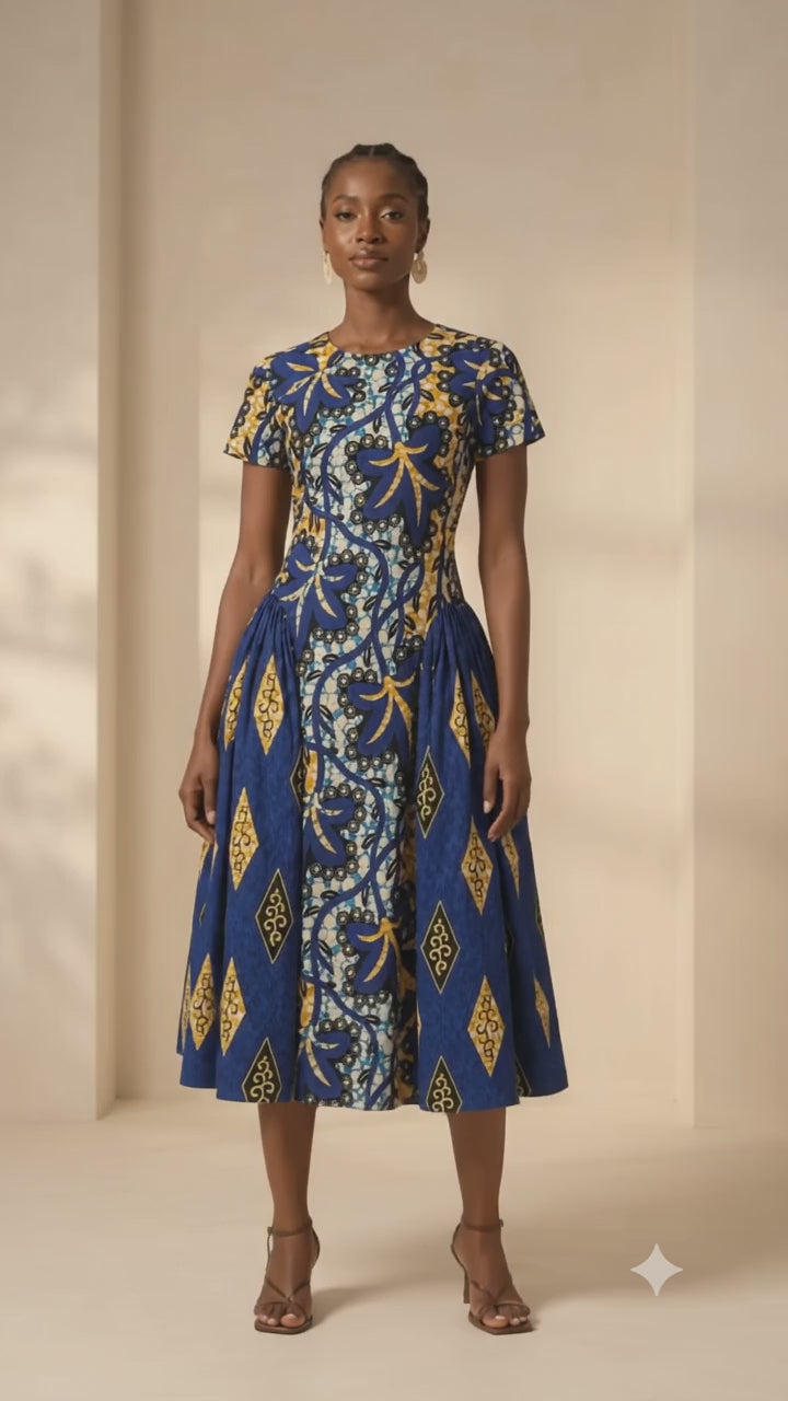 AMINA ANKARA MIDI DRESS