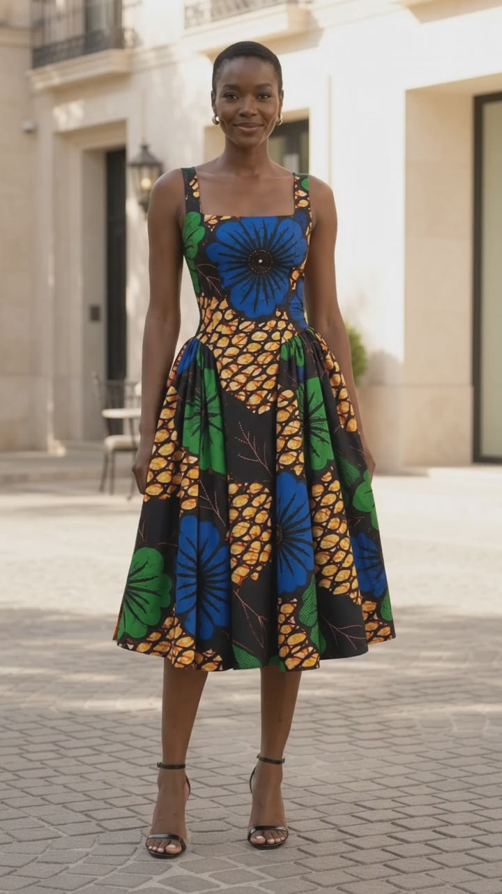 NIKKI FIT & FLARE DRESS